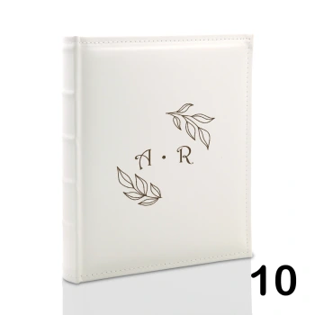 Album ślubny, wklejany, 60 kremowych stron, personalizowany, 12 wzorów